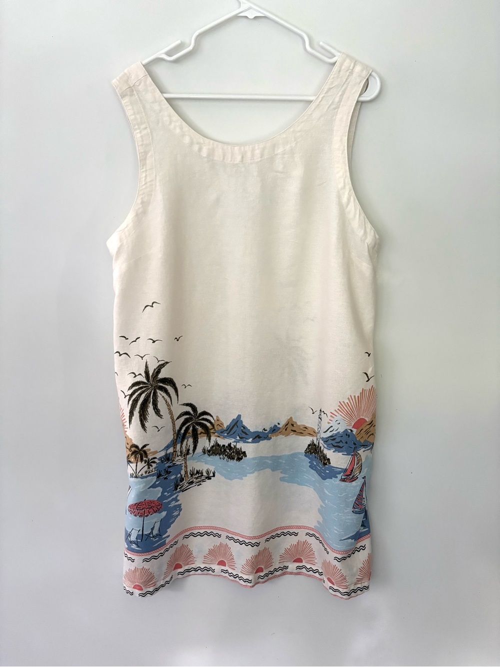 Cynthia Rowley Sleeveless Linen Dress L